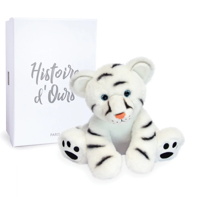 Bébé Tigre 25cm "Terre Sauvage" HISTOIRE D'OURS Blanc 4 Bébé Tigre 25cm "Terre Sauvage" HISTOIRE D'OURS Blanc – Image 2