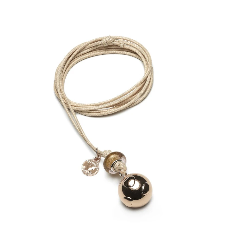 Bola De Grossesse Basic Avec Cordon Crème Et Boule Rose Dorée Cœurs BE MY BABY 3 Bola De Grossesse Basic Avec Cordon Crème Et Boule Rose Dorée Cœurs BE MY BABY