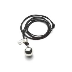 Bola De Grossesse Basic Cordon Noir, Boule Argent BE MY BABY
