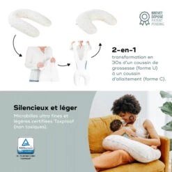 Coussin 2 En 1 B.love BABYMOOV Petals Ecru -Made4baby coussin 2 en 1 blove babymoov petals ecru 2