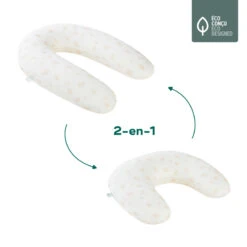 Coussin 2 En 1 B.love BABYMOOV Petals Ecru