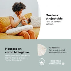 Coussin 2 En 1 B.love BABYMOOV Petals Ecru -Made4baby coussin 2 en 1 blove babymoov petals ecru 3