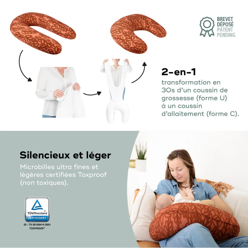 Coussin 2 En 1 B.love BABYMOOV Terracotta 6 Coussin 2 En 1 B.love BABYMOOV Terracotta – Image 4