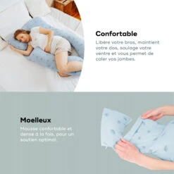 Coussin D'allaitement B.Love XXL BABYMOOV Wind Blue -Made4baby coussin d allaitement blove xxl babymoov wind blue 3