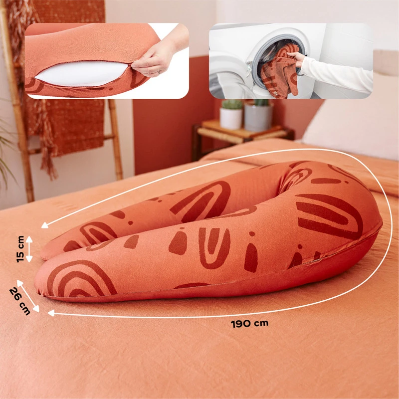 Coussin De Grossesse B.Love BABYMOOV Earth Terracotta 9 Coussin De Grossesse B.Love BABYMOOV Earth Terracotta – Image 7