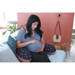 Coussin De Maternité Et D'allaitement CANDIDE Fleur Cassonade -Made4baby coussin de maternite et d allaitement candide fleur vert cassonade 6