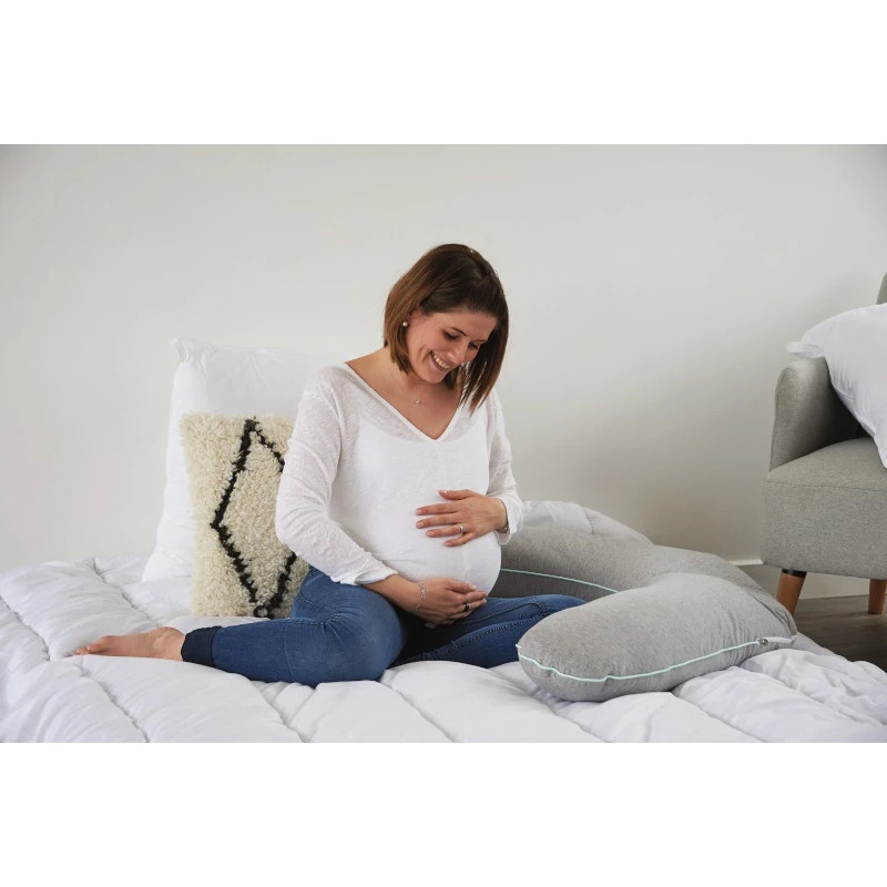 Coussin De Maternité Et D'allaitement CANDIDE Rose Nude Floral 9 Coussin De Maternité Et D'allaitement CANDIDE Rose Nude Floral – Image 7