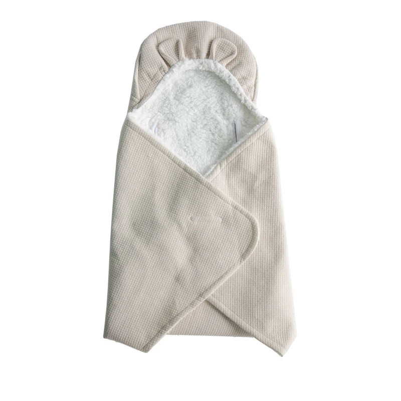 Couverture Nomade Fluffy 120x120 DOMIVA Galet 3 Couverture Nomade Fluffy 120x120 DOMIVA Galet