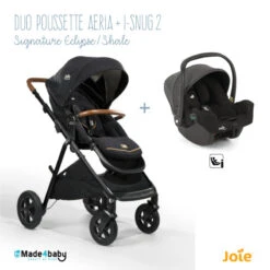 Duo Poussette Aeria + I-Snug 2 JOIE Signature Eclipse / Shale