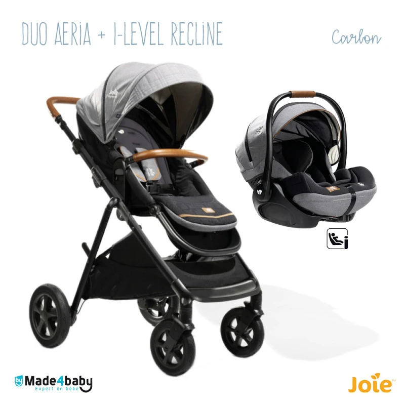 Duo Poussette Aeria + Siège Auto I-Level Recline JOIE Signature Carbon 3 Duo Poussette Aeria + Siège Auto I-Level Recline JOIE Signature Carbon