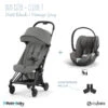 Duo Poussette Coya + Siège Cloud T CYBEX Matt Black/Mirage Grey -Made4baby duo poussette coya siege cloud t cybex matt blackmirage grey