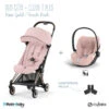 Duo Poussette Coya + Siège Cloud T CYBEX Rosegold/Peach Pink -Made4baby duo poussette coya siege cloud t cybex rosegoldpeach pink