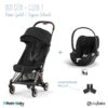 Duo Poussette Coya + Siège Cloud T CYBEX Rosegold/Sepia Black -Made4baby duo poussette coya siege cloud t cybex rosegoldsepia black