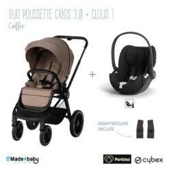 Duo Poussette Crios 3.0 PERICLES Coffee + Cloud T I-Size CYBEX