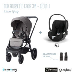 Duo Poussette Crios 3.0 PERICLES Lava Grey + Cloud T I-Size CYBEX
