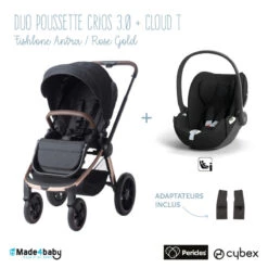 Duo Poussette Crios 3.0 PERICLES Rose Gold/Fishbone + Cloud T I-Size CYBEX