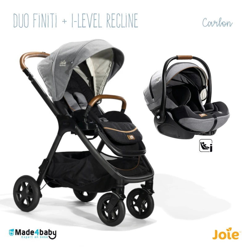 Duo Poussette Finiti + Siège Auto I-Level Recline JOIE Signature Carbon 3 Duo Poussette Finiti + Siège Auto I-Level Recline JOIE Signature Carbon