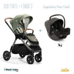 Duo Poussette Finiti + Siège I-Snug2 JOIE Signature Pine/Coal