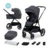 Duo Poussette + Nacelle Nea 2 En 1 KINDERKRAFT Gris Foncé -Made4baby duo poussette nacelle nea 2 en 1 kinderkraft gris fonce