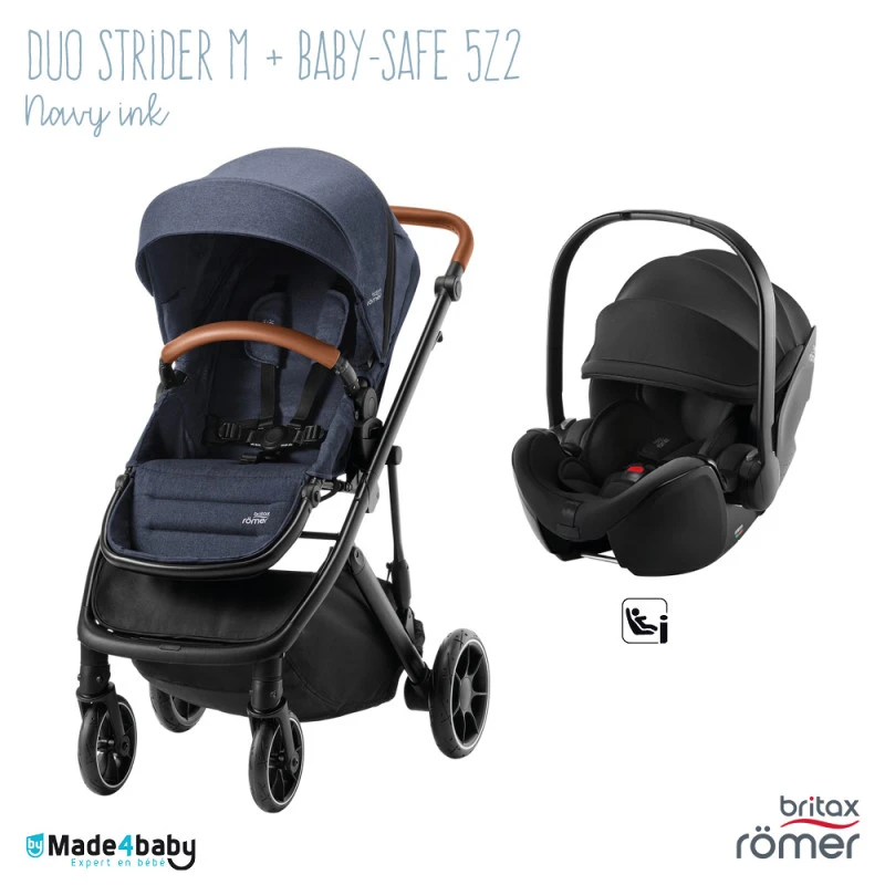 Duo Poussette Strider M + Siège Baby-Safe 5Z2 BRITAX Navy Ink/Space Black 3 Duo Poussette Strider M + Siège Baby-Safe 5Z2 BRITAX Navy Ink/Space Black
