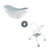 Ensemble Baignoire + Support Camélé'o BEABA Green Blue/Light Mist -Made4baby ensemble baignoire support camele o beaba green bluelight mist