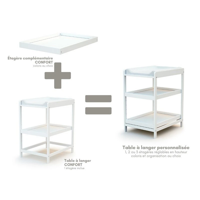 Etagère Complémentaire Confort AT4 Blanc 4 Etagère Complémentaire Confort AT4 Blanc – Image 2