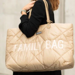 Sac à Langer Family Bag CHILDHOME Matelassé Beige -Made4baby family bag matelasse 3