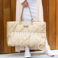 Sac à Langer Family Bag CHILDHOME Matelassé Beige -Made4baby family bag matelasse 4