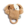 Hochet Chien Peluche Avec Anneau Bois OB DESIGNS Miel -Made4baby hochet chien peluche avec anneau bois ob designs miel