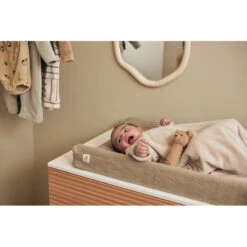 Housse De Matelas à Langer Grain Knit JOLLEIN Olive Green -Made4baby housse de matelas a langer grain knit jollein olive green 1 4