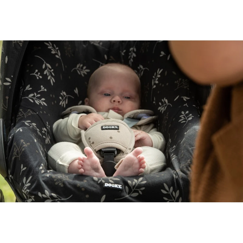 Housse De Siège-auto Gr0+ DOOKY Romantic Leaves Noir 6 Housse De Siège-auto Gr0+ DOOKY Romantic Leaves Noir – Image 4