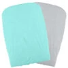 Lot De 2 Housses De Matelas à Langer 50x75 DOMIVA Aqua/perle -Made4baby housses matelas a langer x2 1