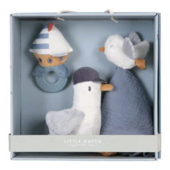 Coffret Cadeau (peluche, Doudou, Hochet) LITTLE DUTCH Sailors Bay