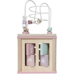 Cube D’activité En Bois LITTLE DUTCH Adventure Pink -Made4baby ld cube activite bois 4