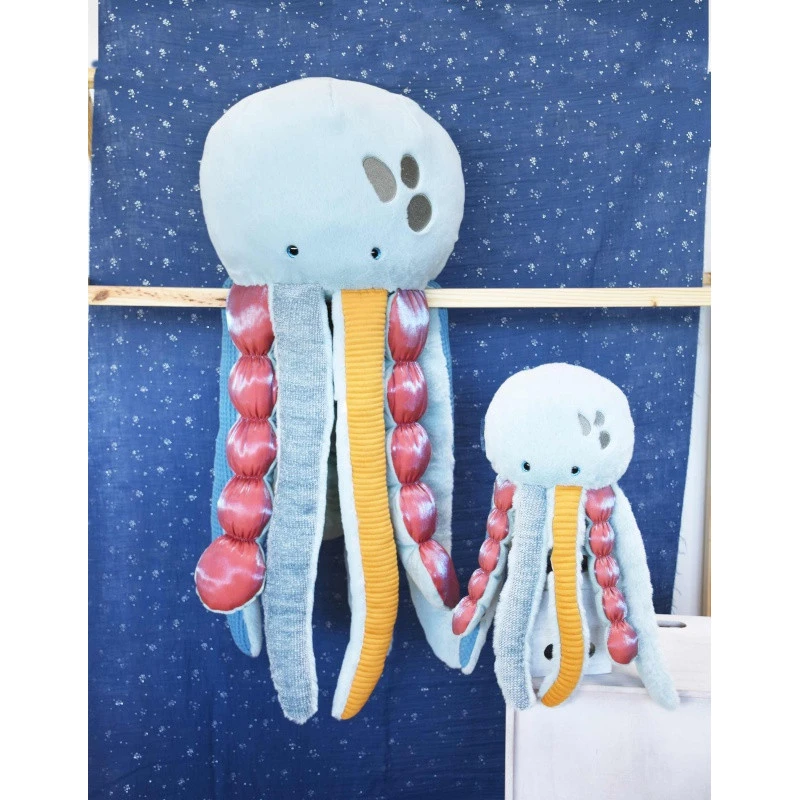 Meduse 80cm "Trésors Marins" HISTOIRE D'OURS Bleu 4 Meduse 80cm "Trésors Marins" HISTOIRE D'OURS Bleu – Image 2