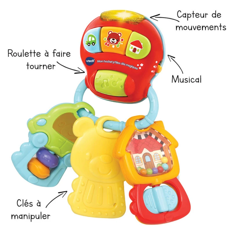 Mon Hochet P'tites Clés Magiques VTECH 4 Mon Hochet P'tites Clés Magiques VTECH – Image 2