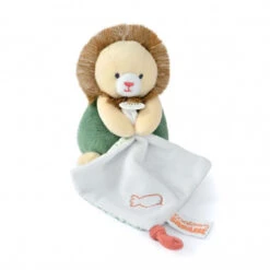 Peluche Lion Avec Doudou 15 Cm Couleurs Savane DOUDOU ET COMPAGNIE Beige Et Vert