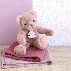 Peluche Ours Poudre De Rose 25 Cm HISTOIRE D'OURS -Made4baby peluche ours poudre de rose 25 cm histoire d ours 2