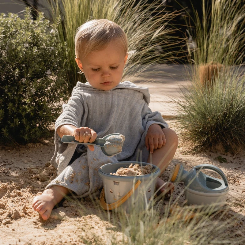 Poncho De Bain En éponge Jacquard LITTLE DUTCH Blue 3 Poncho De Bain En éponge Jacquard LITTLE DUTCH Blue