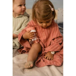 Poncho De Bain En éponge Jacquard LITTLE DUTCH Pink Blush -Made4baby poncho de bain en eponge jacquard little dutch pink blush 2