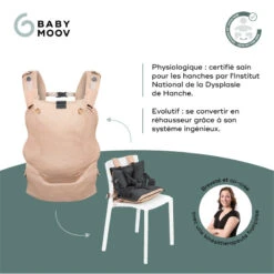 Porte-bébé évolutif Moov & Boost BABYMOOV Beige Noisette 13 Porte-bébé évolutif Moov & Boost BABYMOOV Beige Noisette -Made4baby porte bebe evolutif moov boost babymoov beige noisette 2