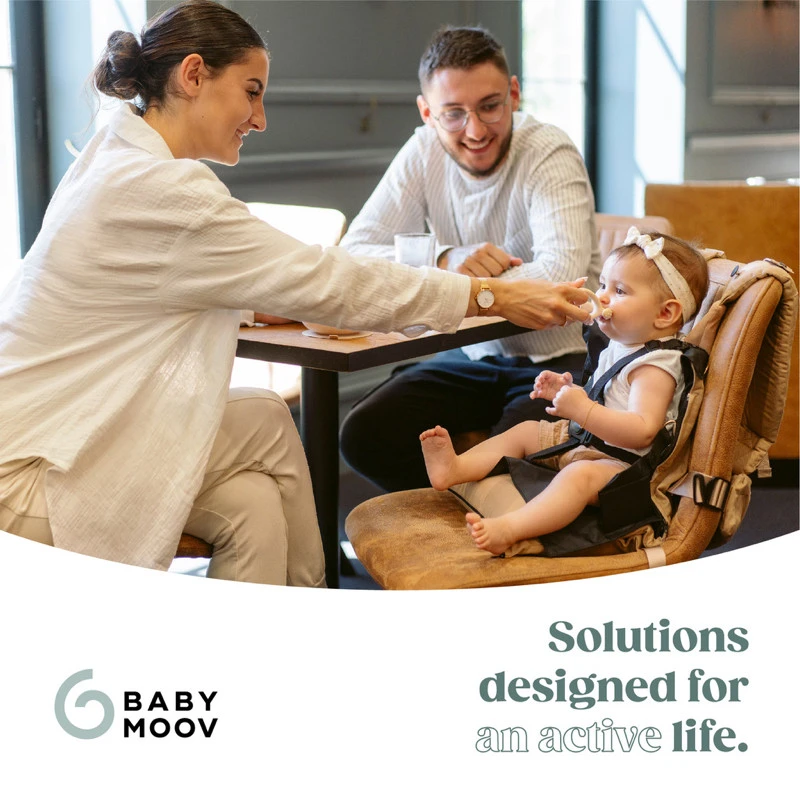 Porte-bébé évolutif Moov & Boost BABYMOOV Beige Noisette 11 Porte-bébé évolutif Moov & Boost BABYMOOV Beige Noisette – Image 9