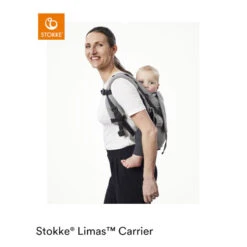 Porte-bébé Limas Carrier Flex STOKKE Floral Gold OCS -Made4baby porte bebe limas carrier flex stokke floral gold ocs 2