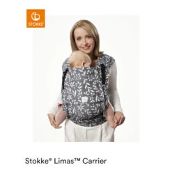 Porte-bébé Limas Carrier Plus STOKKE Floral Gold OCS -Made4baby porte bebe limas carrier plus stokke floral gold ocs 3