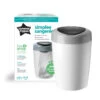 Poubelle à Couches Sangenic Simplee TOMMEE TIPPEE Grise/Blanche -Made4baby poubelle a couches sangenic simplee tommee tippee grise blanche