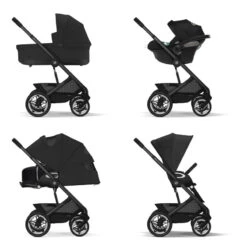 Poussette Talos S Lux CYBEX Black/Moon Black -Made4baby poussette talos s lux cybex blackmoon black 8