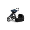 Poussette Urban Glide 2 + Nacelle THULE Majolica Blue / Alu -Made4baby poussette urban glide 2 nacelle thule majolica blue alu