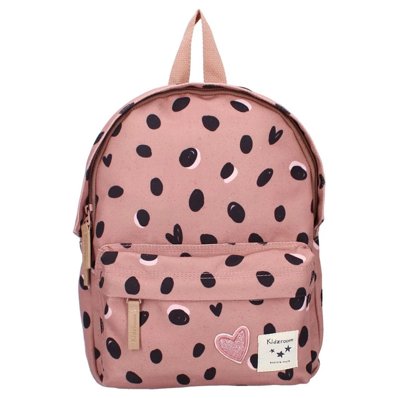 Sac à Dos Enfant Coeurs & Pois KIDZROOM Vieux Rose 5 Sac à Dos Enfant Coeurs & Pois KIDZROOM Vieux Rose – Image 3