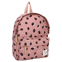 Sac à Dos Enfant Coeurs & Pois KIDZROOM Vieux Rose