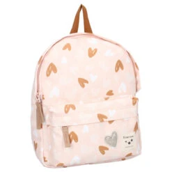 Sac à Dos Enfant KIDZROOM Coeurs Rose/caramel